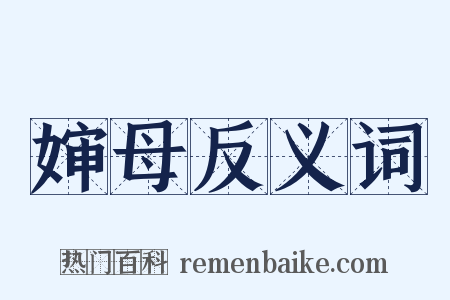 婶母反义词是什么意思的图片